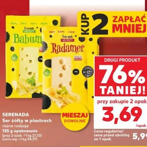 Serenada ser żółty w plastrach