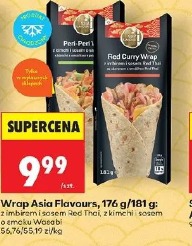 Wrap Asia Flavours z imbirem i sosem Red Thai, z kimchi i sosem o smaku Wasabi