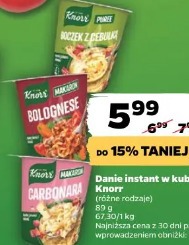 Danie instant w kubku Knorr