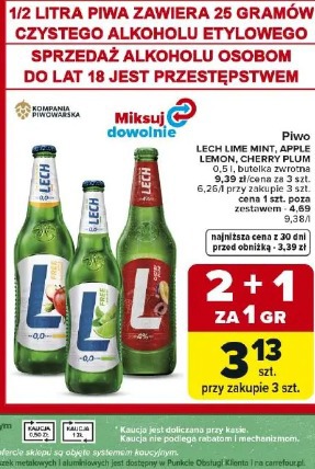 Piwo LECH LIME MINT, APPLE LEMON, CHERRY PLUM