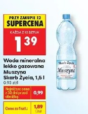 Woda mineralna lekko gazowana Muszynianka Skarb Życia