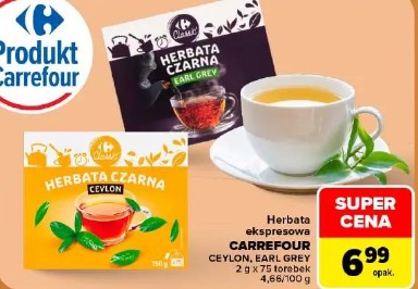 Herbata ekspresowa Carrefour Ceylon, Earl Grey
