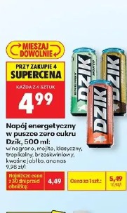 Napój energetyczny w puszce zero cukru Dzik