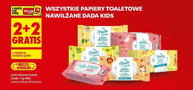 Wszystkie papiery toaletowe nawilżane Dada Kids