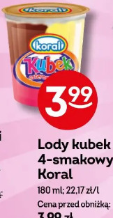Lody kubek 4-smakowy Koral