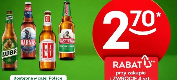 Piwo Żubr, Harnaś, EB, Kasztelan