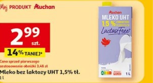 Mleko bez laktozy UHT 1,5% tł.