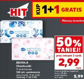 Bevola Chusteczki 3-warstwowe