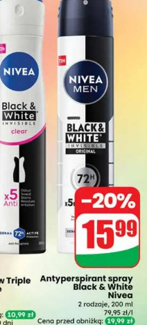 Nivea Black & White antyperspirant spray
