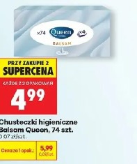 Chusteczki higieniczne Balsam Queen, 74 szt.