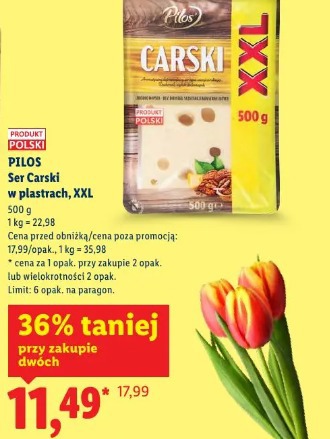 Pilos Ser Carski w plastrach, XXL