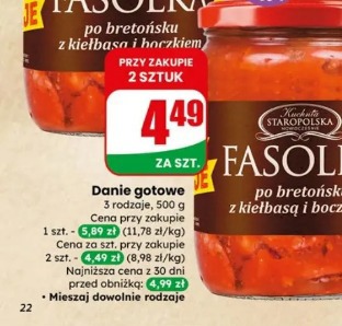 Danie gotowe Fasolka po bretońsku z kiełbasą i boczkiem Kuchnia Staropolska