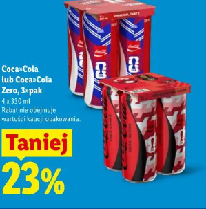 Coca-Cola lub Coca-Cola Zero, 3x pak