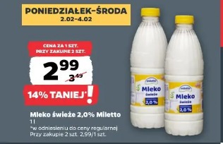 Mleko świeże 2,0% Miletto