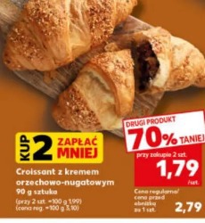 Croissant z kremem orzechowo-nugatowym