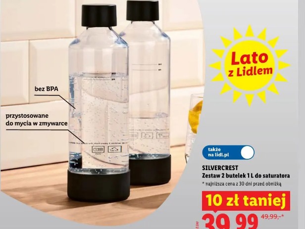 Silvercrest Zestaw 2 butelek 1L do saturatora