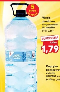 Woda źródlana niegazowana