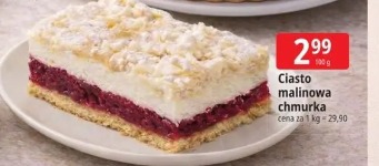 Ciasto malinowa chmurka