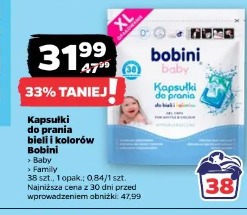 Kapsułki do prania bieli i kolorów Bobini