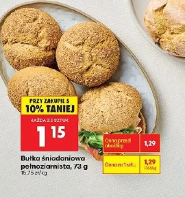 Bułka śniadaniowa pełnoziarnista