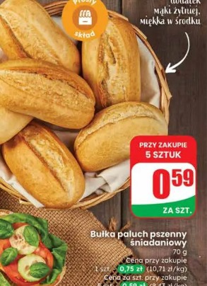 Bułka paluch pszenny śniadaniowy