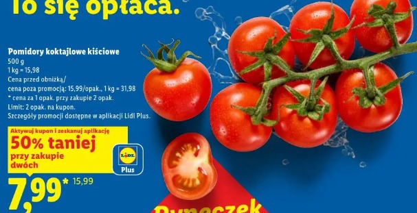 Pomidory koktajlowe kiściowe