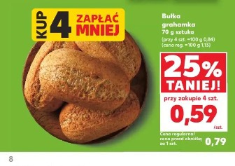 Bułka grahamka 70 g sztuka