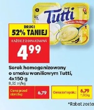 Serek homogenizowany o smaku waniliowym Tutti