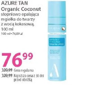 Azure Tan Organic Coconut stopniowo opalająca mgiełka do twarzy z wodą kokosową