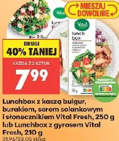 Lunchbox z kaszą bulgur, burakami, serem solankowym i słonecznikiem Vital Fresh lub Lunchbox z gyrosen Vital Fresh