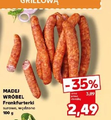 Madej Wróbel Frankfurterki surowe, wędzone