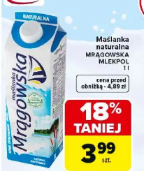Maślanka naturalna MRĄGOWSKA MLEKPOL
