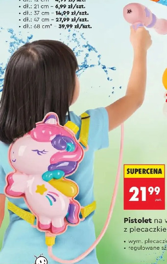 Pistolet na wodę z plecaczkiem