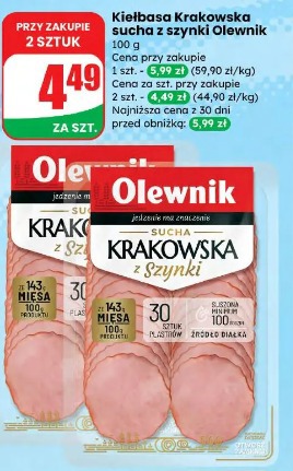 Kiełbasa Krakowska sucha z szynki Olewnik