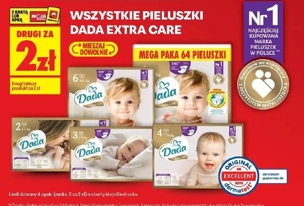 Wszystkie pieluszki Dada Extra Care