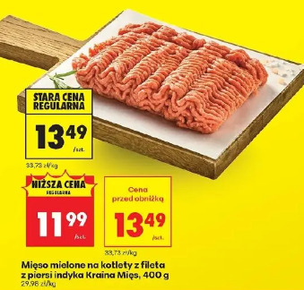 Mięso mielone na kotlety z fileta z piersi indyka Kraina Mięs, 400 g