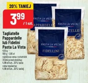 Tagliatelle Pappardelle lub Fidelini Pasta La Vista