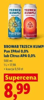 Browar Trzech Kumpli Pan IPAni 0,0% lub Citrus APA 0,0%
