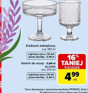 Kieliszek koktajlowy, Kielich do wody