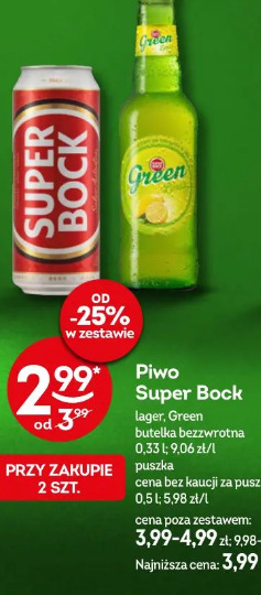 Piwo Super Bock lager Green