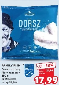 Family Fish Dorsz czarny filety bez skóry