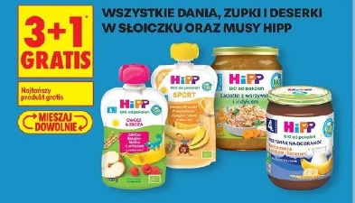 Wszystkie dania, zupki i deserki w słoiczku oraz musy Hipp