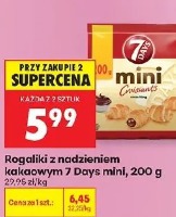 Rogalik z nadzieniem kakaowym 7 Days mini, 200 g