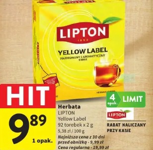 Lipton Yellow Label herbata
