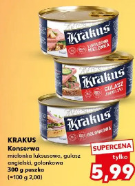 Krakus Konserwa mielonka luksusowa, gulasz angielski, gulasz angielski, golonkowa