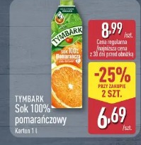 Tymbark Sok 100% pomarańczowy