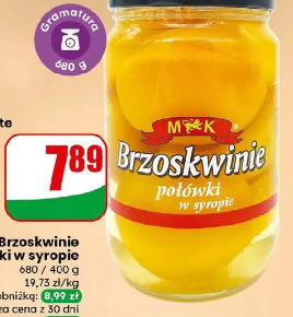 Brzoskwinie połówki w syropie