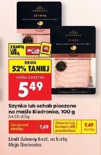 Szynka lub schab pieczone na maśle Biedronka
