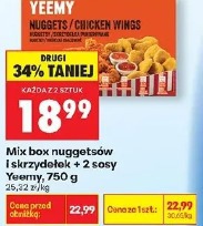Mix box nuggetów i skrzydełek + 2 sosy Yeemy