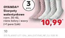 Oyanda skarpety walentynkowe różne kolory i wzory 3 pary